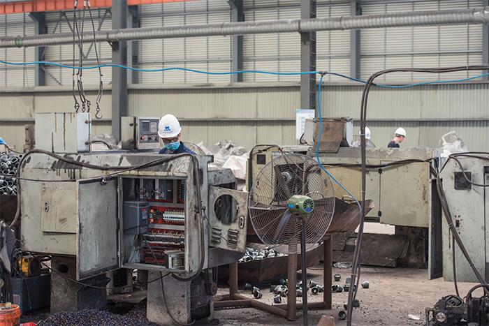 大安网架配件-锥头加工车间