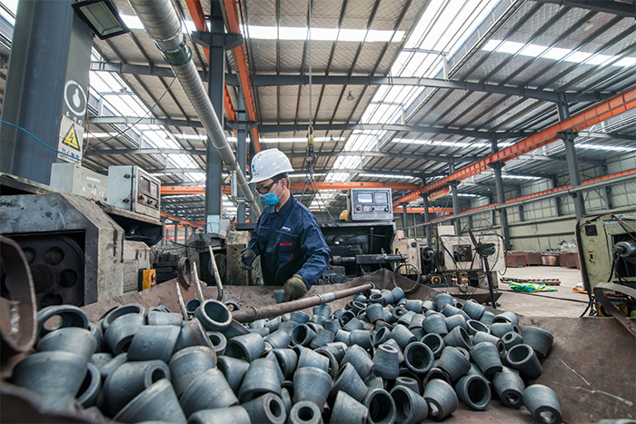 大安网架配件-锥头加工车间